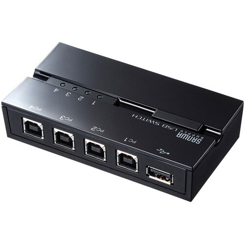 磁石付きUSB2.0手動切替器(4回路)