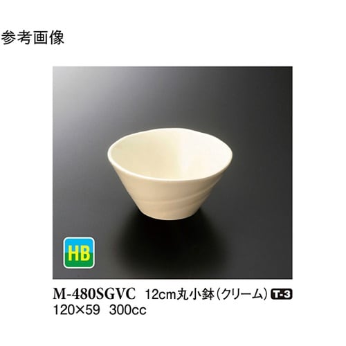 12cm 丸小鉢 クリーム 10個入 M