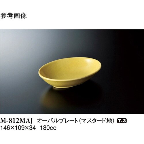 オーバルプレート マスタード地 10個入