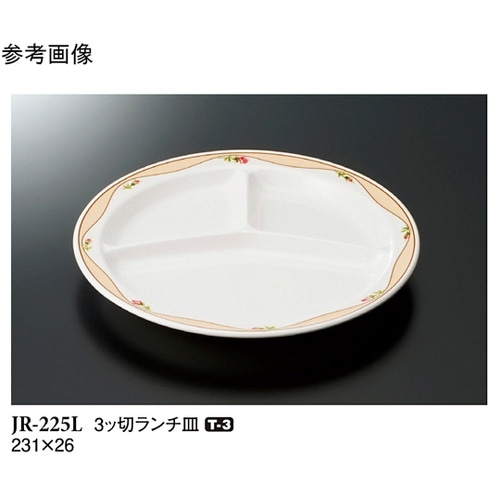 3ッ切ランチ皿 ロゼリア 10個入 JR