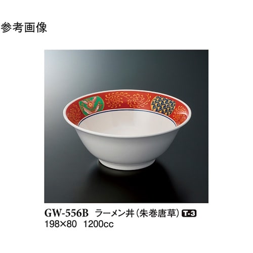 ラーメン丼 朱巻唐草 5個入 GW−55