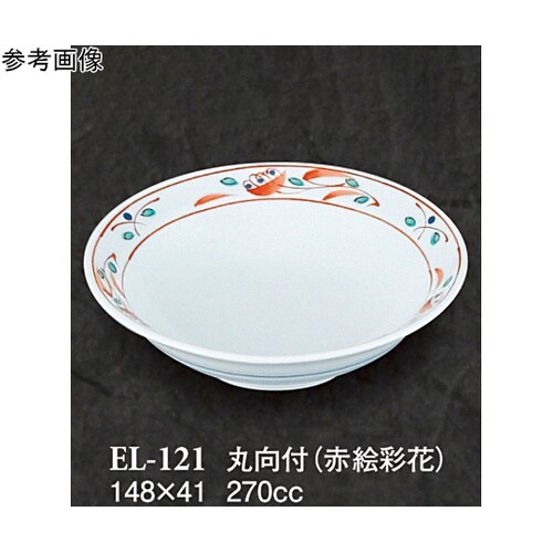 丸向付 赤絵彩花 5個入 EL−121