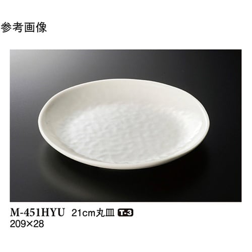 21cm 丸皿 白釉 60個入 M−45