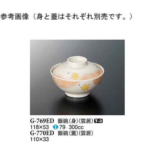 飯碗(蓋) 雲居 180個入 G−770