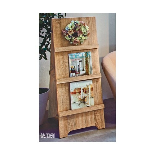 木製カタログスタンドA4 3段(両面仕様