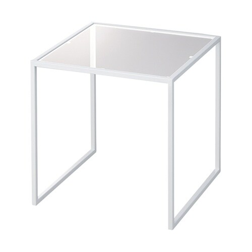 スチール脚コの字ディスプレイ ホワイト