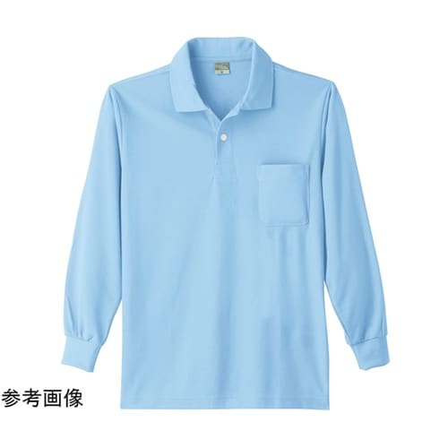 9007 DRY長袖ポロシャツ サックス