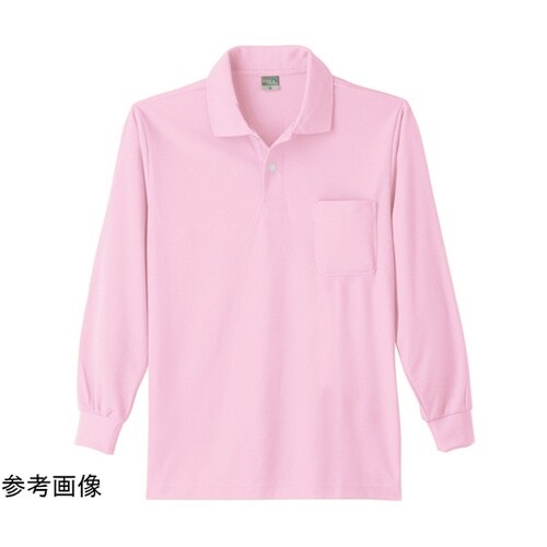 9007 DRY長袖ポロシャツ ピンク