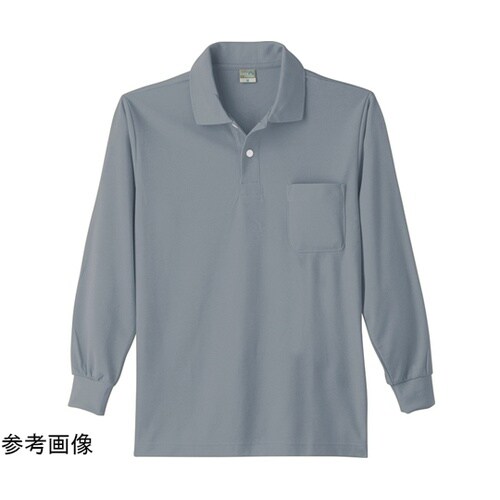 9007 DRY長袖ポロシャツ グレー