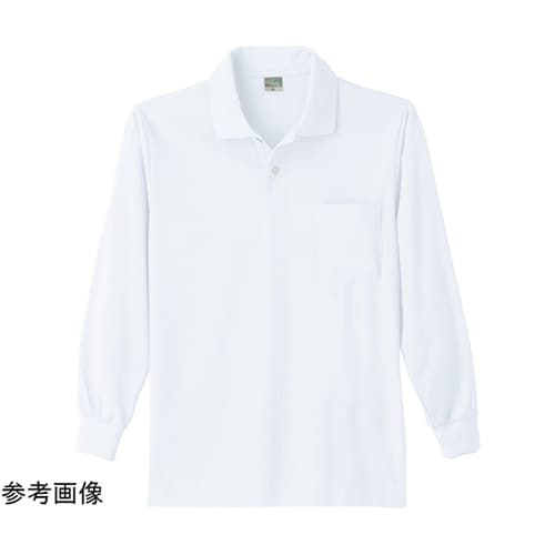 9007 DRY長袖ポロシャツ ホワイト
