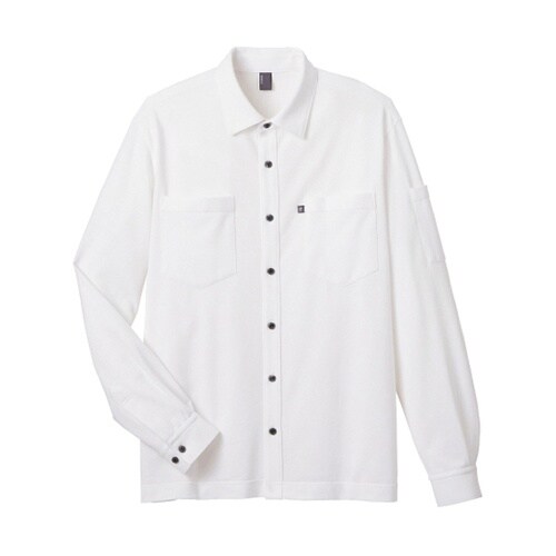 CAREAN 長袖ニットシャツ T/C