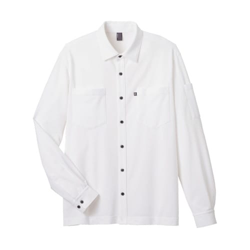 CAREAN 長袖ニットシャツ T/C