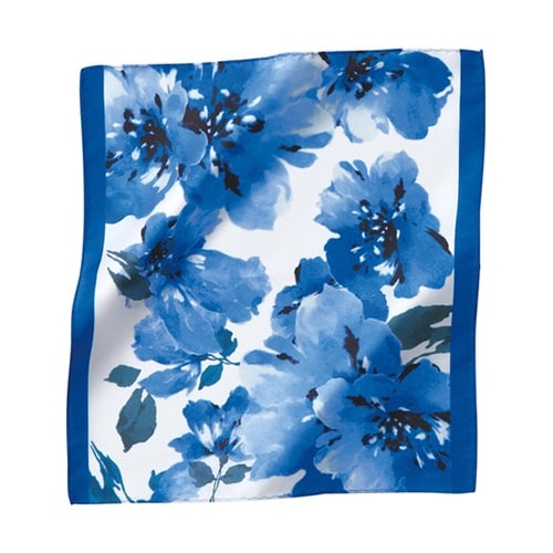 ENJOY スカーフ 花柄 ブルー EA
