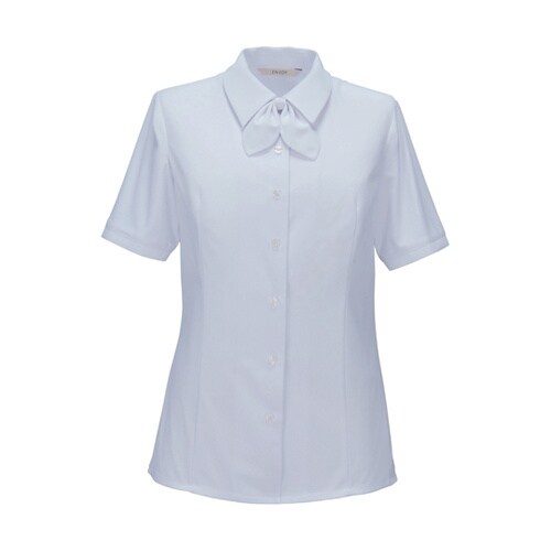 ENJOY 半袖リボンブラウス TRIC