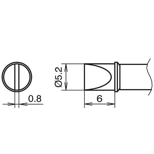 IHはんだこてFX100用 こて先 5.
