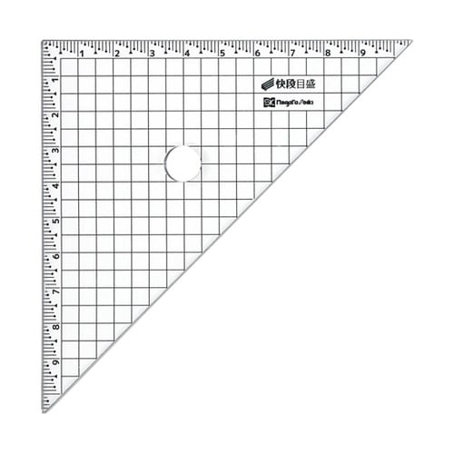 カッティング方眼三角定規 快段目盛 10