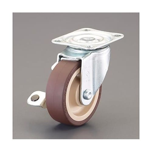 75mm キャスター(自在金具・左ブレー