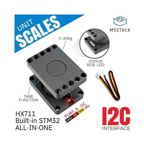 M5Stack用20kgレンジ計量ユニッ