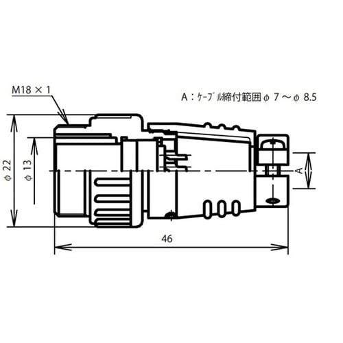 NJCアダプタ(シェルφ16・8極) N