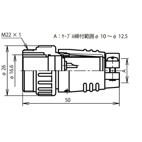 NJCアダプタ(シェルφ20・4極) N