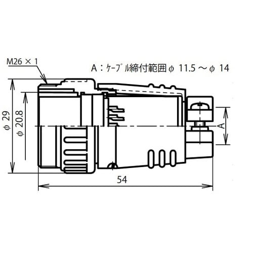 NJCアダプタ(シェルφ24・24極)