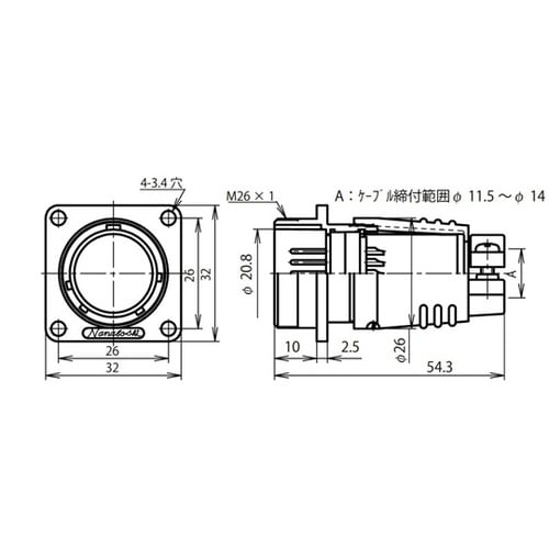NJCアダプタフランジ付UL品(シェルφ