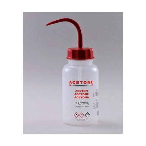 ISOLAB 薬品識別安全洗浄瓶 アセト