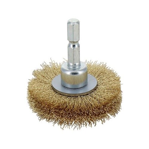 H&H 六角軸ホイールブラシ 真鍮線 5