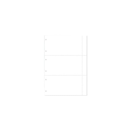 財務会計伝票用紙 A4白紙(3分割/パン