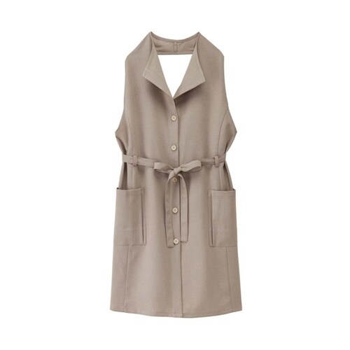 女性用エプロンドレス グレージュ L 2