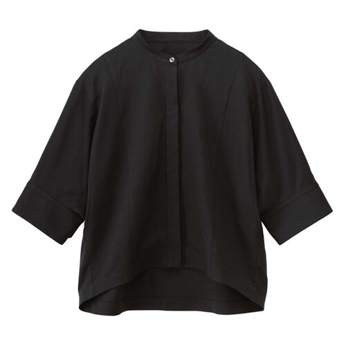女性用オーバーブラウス ブラック 11