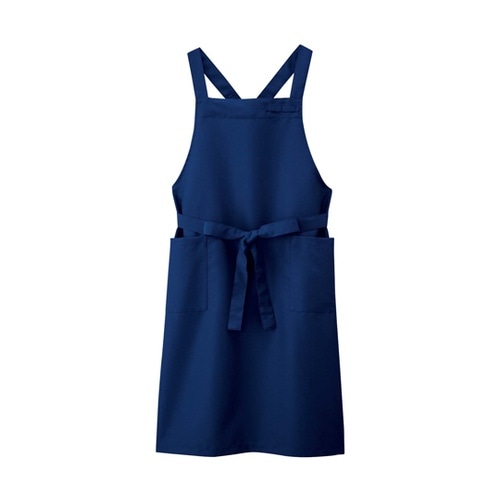 胸当てエプロンX型 濃紺 F 27327