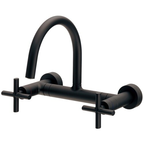 2ハンドル混合栓 マットブラック 128