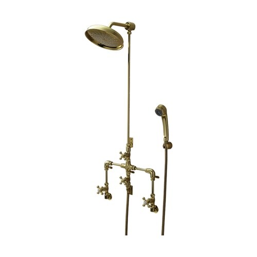 ヘッドシャワー混合栓 アンティークゴール