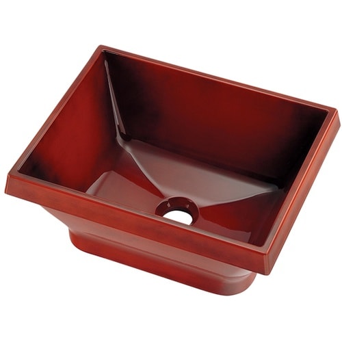 角型手洗器 栃杢 493−256−BR