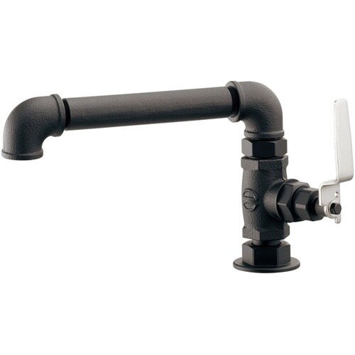 インダストリアル立形自在水栓 マットブラ