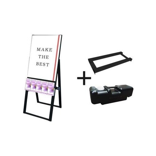 ブラックパンフレットケーススタンド看板