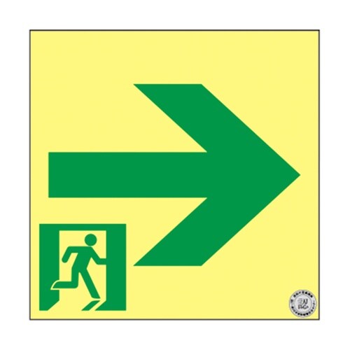 高輝度蓄光避難誘導ステッカー標識 非常口