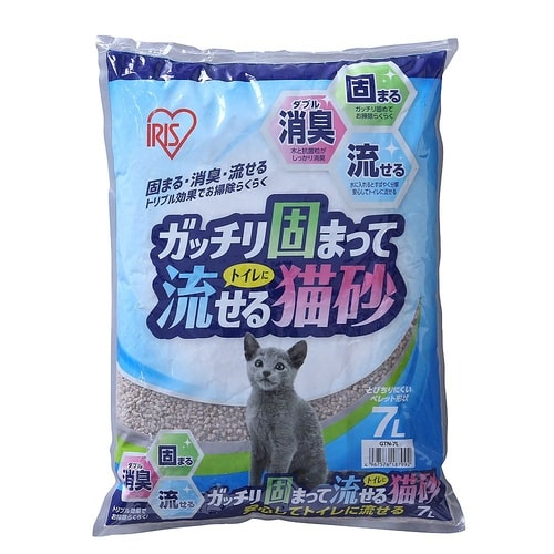 ガッチリ固まってトイレに流せる猫砂 7L