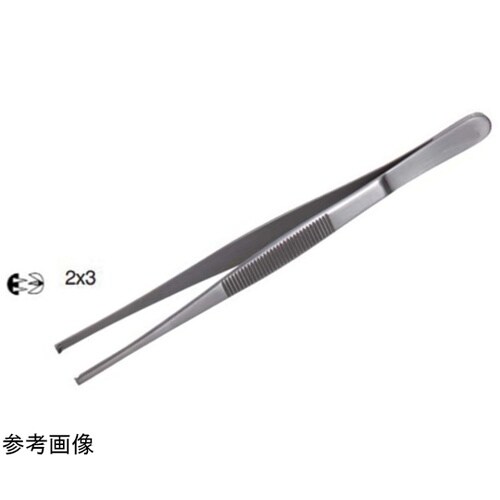 多鈎外科ピンセット 13cm 有鈎 2×
