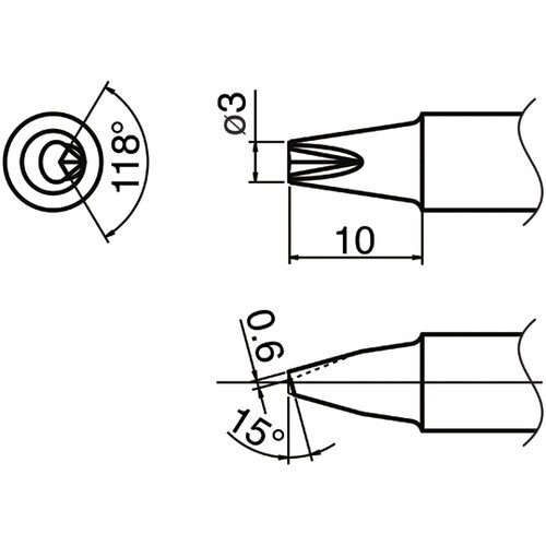 こて先 溝付き T33−SS1610 ス