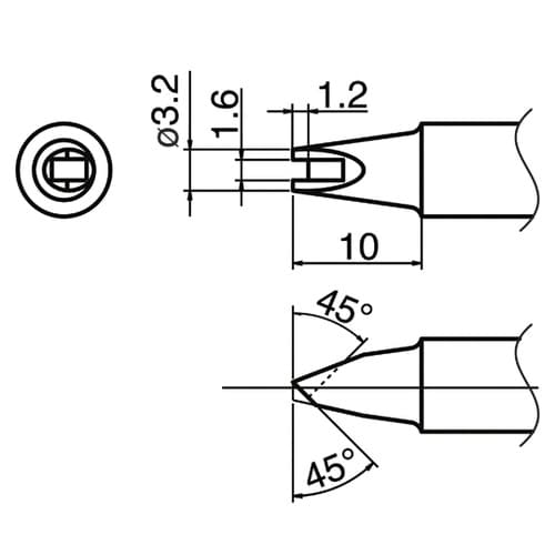 こて先 溝付き T33−SS1611 ス