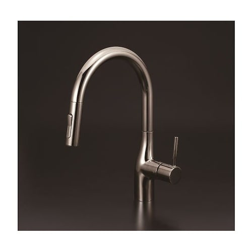 寒 グースネック混合栓 e D黒 KM6