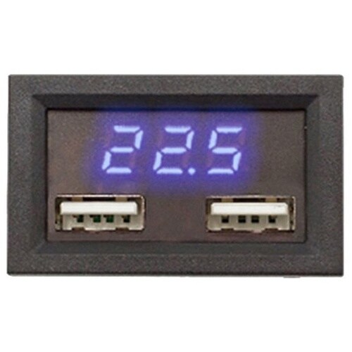 LEDデジタル電圧計 ブルー UDCV−