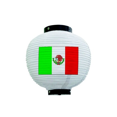 フルカラー提灯 メキシコ 八寸丸 白 5