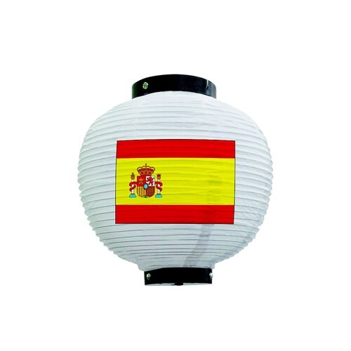 フルカラー提灯 スペイン 八寸丸 白 5