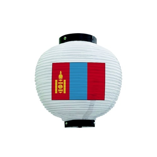 フルカラー提灯 モンゴル 八寸丸 白 5