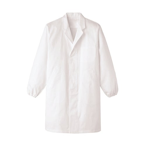 襟あり/長袖 男性用調理衣 ホワイト 3