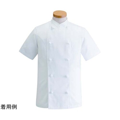 半袖 女性用コックコート ホワイト LL