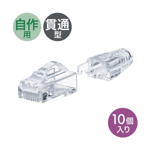 RJ−45コネクタ(カテゴリ6A、貫通型